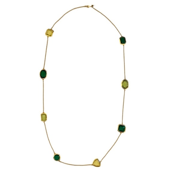 KATE SPADE • Green Hancock Park Rosary Station Crystal Necklace - Picture 3 of 9